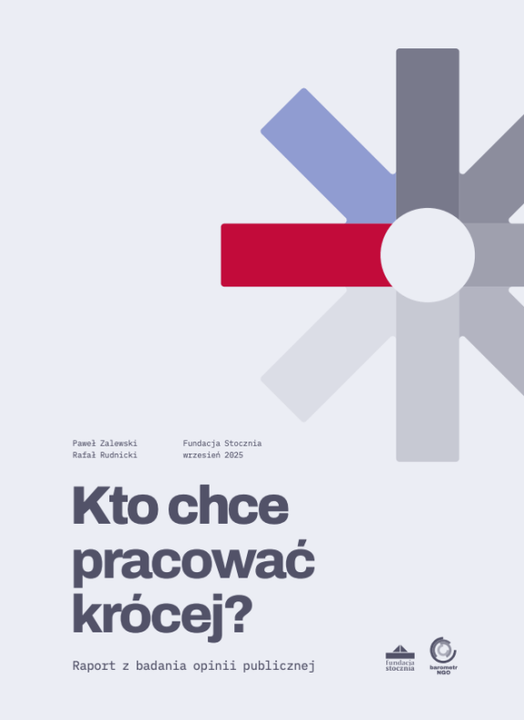 okładka raportu z badania Fundacji Stocznia "Kto chce pracować krócej?"
