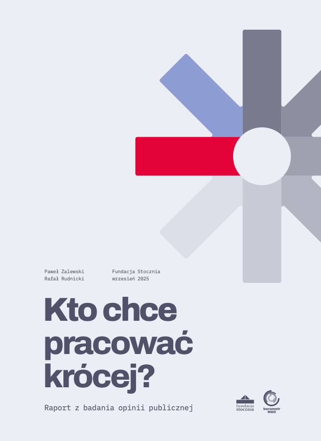 okładka raportu z badania Fundacji Stocznia "Kto chce pracować krócej?"
